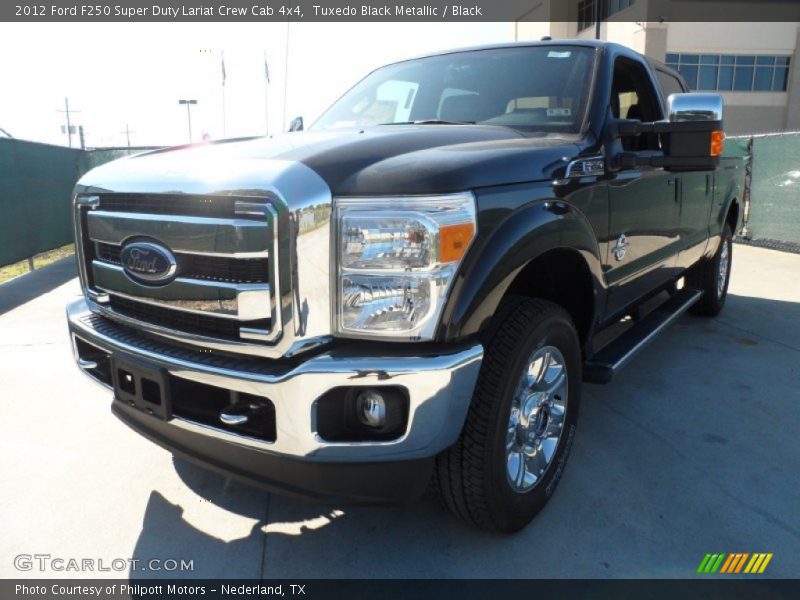 Tuxedo Black Metallic / Black 2012 Ford F250 Super Duty Lariat Crew Cab 4x4