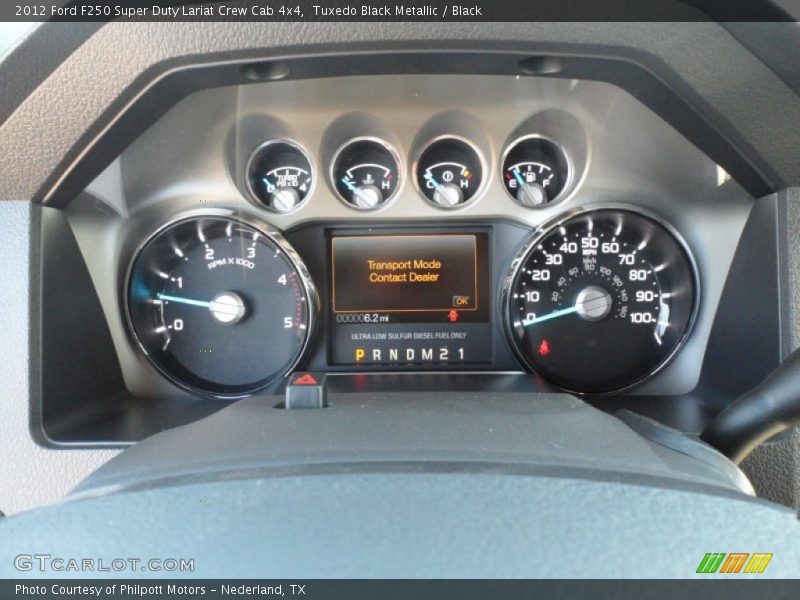 Tuxedo Black Metallic / Black 2012 Ford F250 Super Duty Lariat Crew Cab 4x4