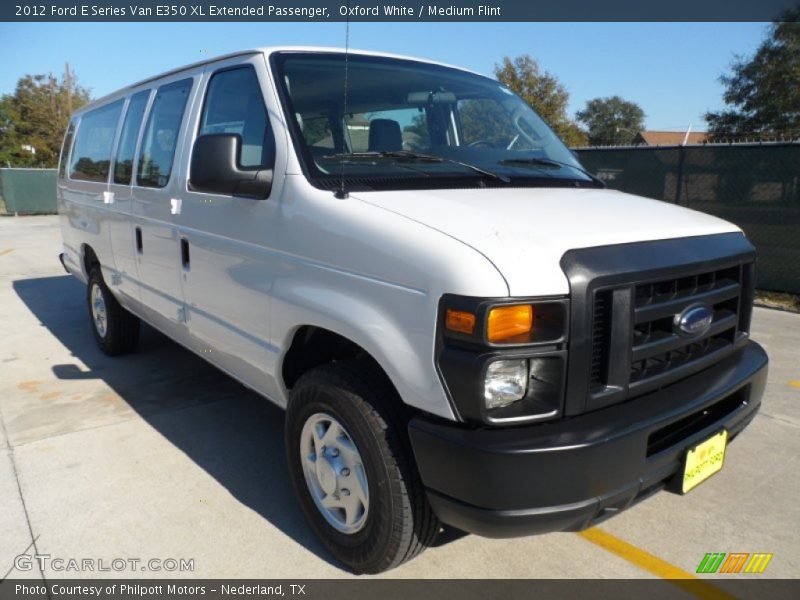 Oxford White / Medium Flint 2012 Ford E Series Van E350 XL Extended Passenger