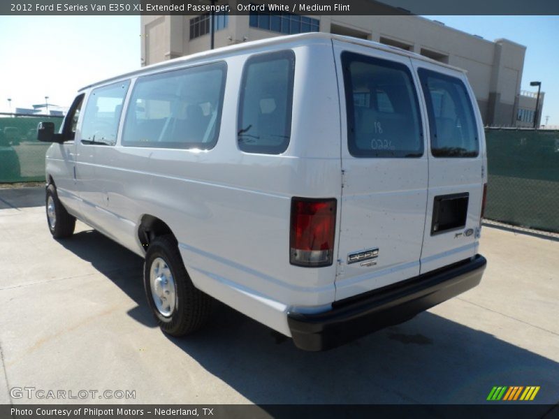 Oxford White / Medium Flint 2012 Ford E Series Van E350 XL Extended Passenger