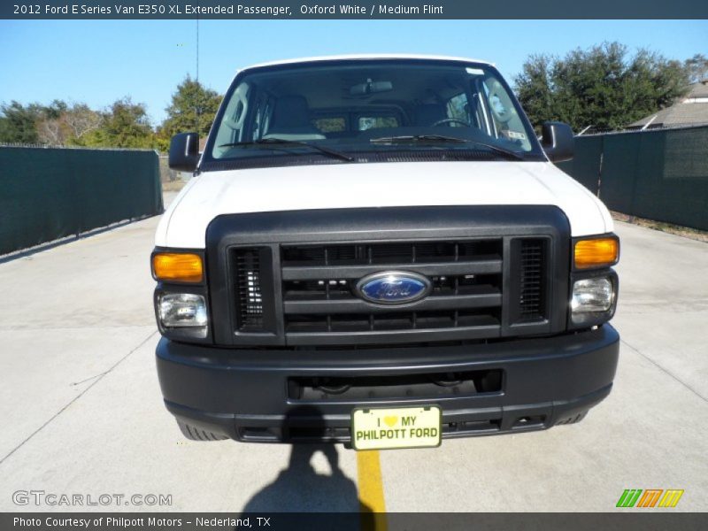 Oxford White / Medium Flint 2012 Ford E Series Van E350 XL Extended Passenger
