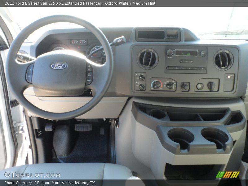 Oxford White / Medium Flint 2012 Ford E Series Van E350 XL Extended Passenger