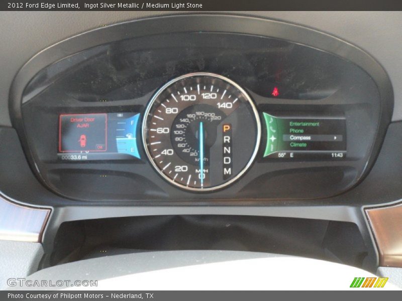 Ingot Silver Metallic / Medium Light Stone 2012 Ford Edge Limited