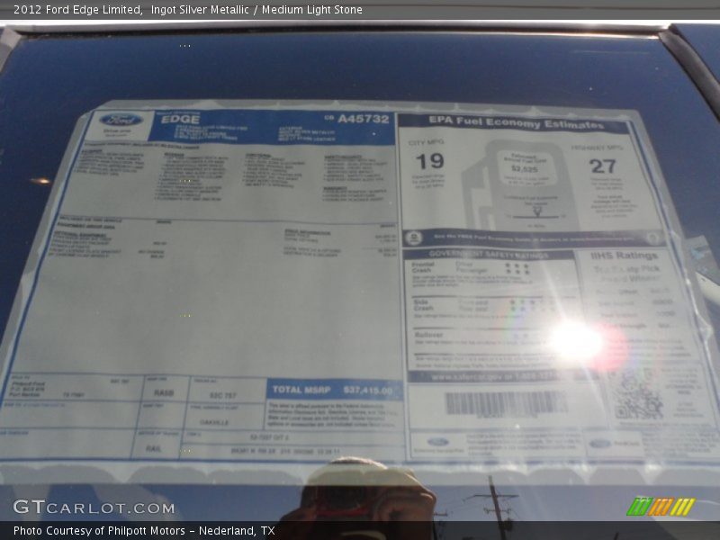  2012 Edge Limited Window Sticker