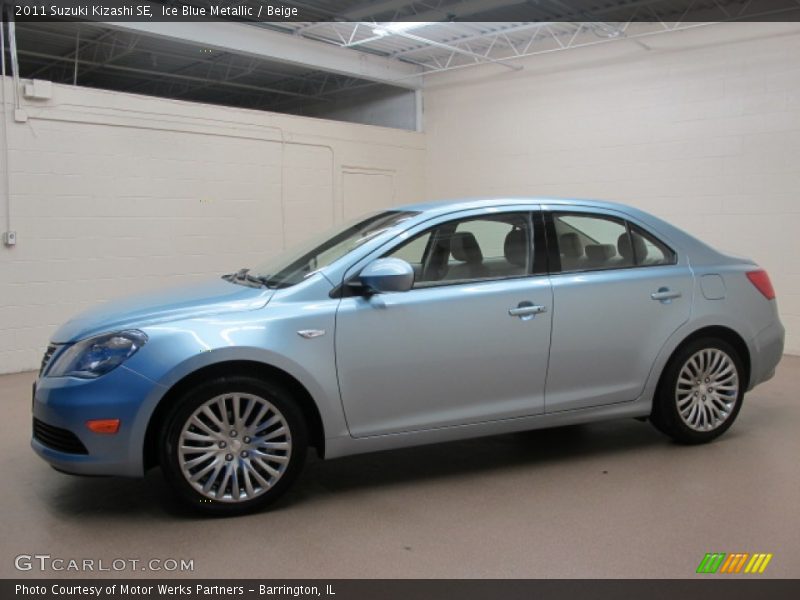 Ice Blue Metallic / Beige 2011 Suzuki Kizashi SE