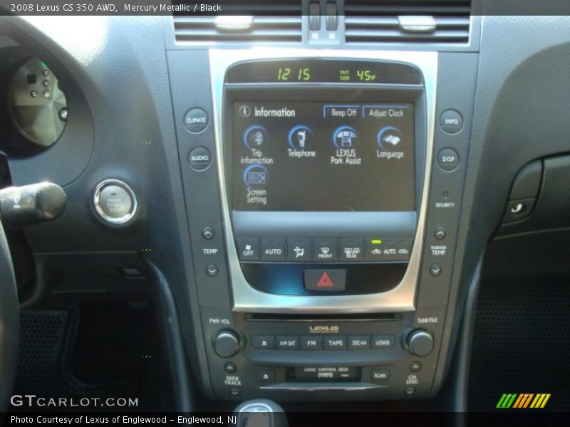 Mercury Metallic / Black 2008 Lexus GS 350 AWD