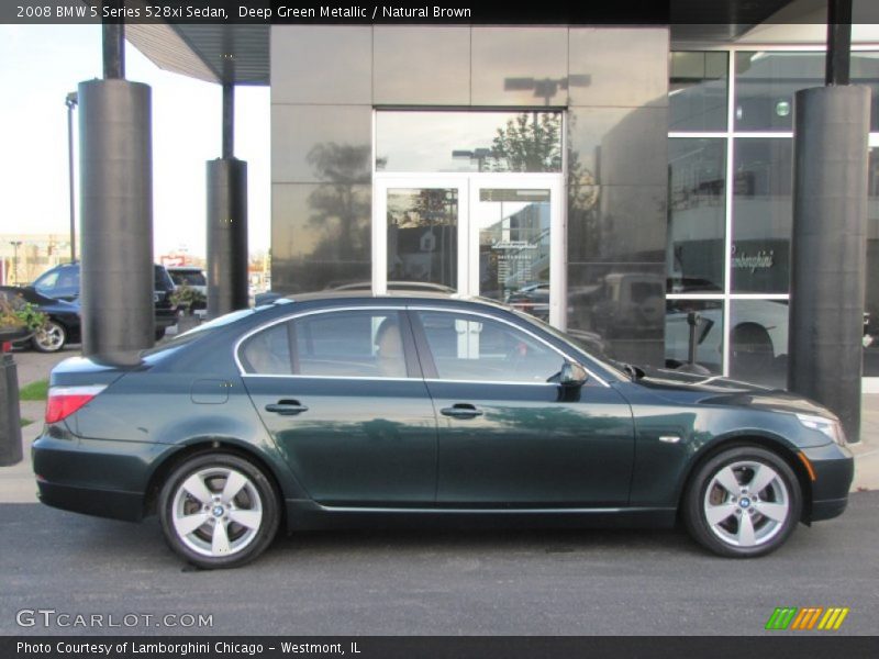 Deep Green Metallic / Natural Brown 2008 BMW 5 Series 528xi Sedan