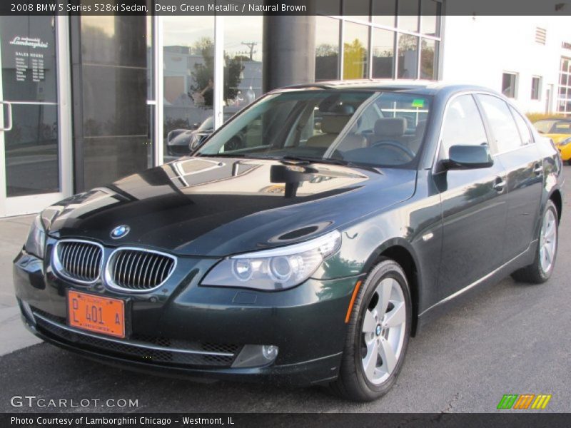 Deep Green Metallic / Natural Brown 2008 BMW 5 Series 528xi Sedan