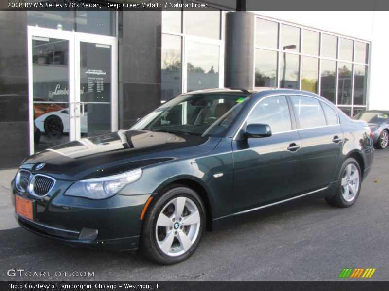 Deep Green Metallic / Natural Brown 2008 BMW 5 Series 528xi Sedan