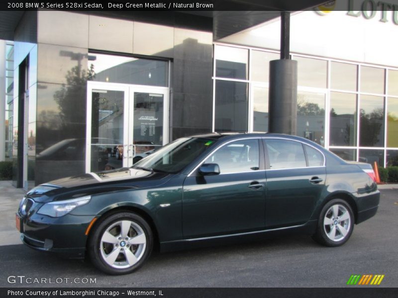 Deep Green Metallic / Natural Brown 2008 BMW 5 Series 528xi Sedan