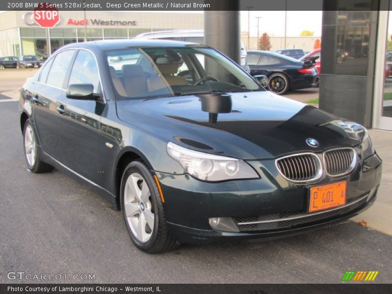 Deep Green Metallic / Natural Brown 2008 BMW 5 Series 528xi Sedan