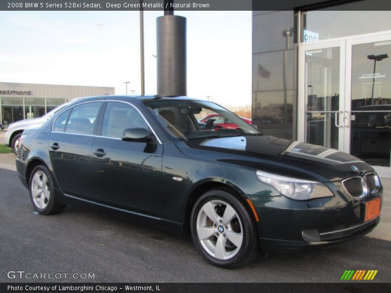 Deep Green Metallic / Natural Brown 2008 BMW 5 Series 528xi Sedan