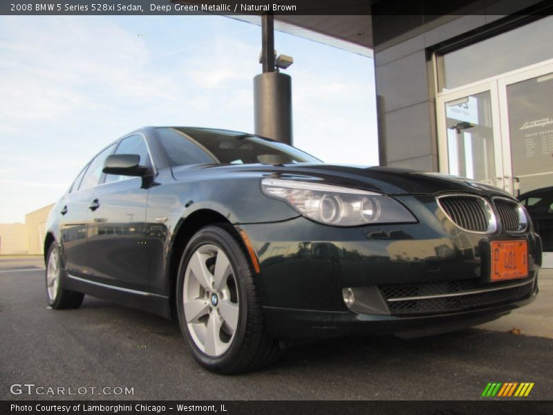 Deep Green Metallic / Natural Brown 2008 BMW 5 Series 528xi Sedan