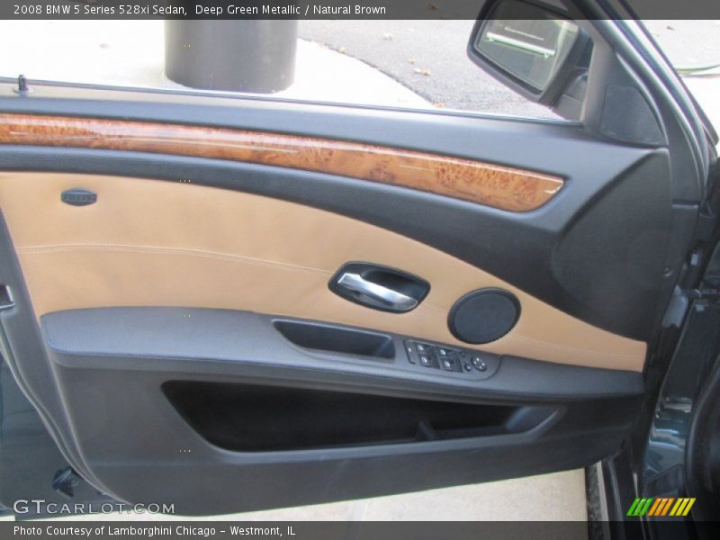 Deep Green Metallic / Natural Brown 2008 BMW 5 Series 528xi Sedan
