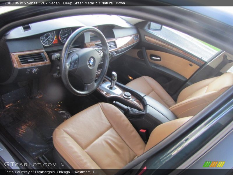 Deep Green Metallic / Natural Brown 2008 BMW 5 Series 528xi Sedan
