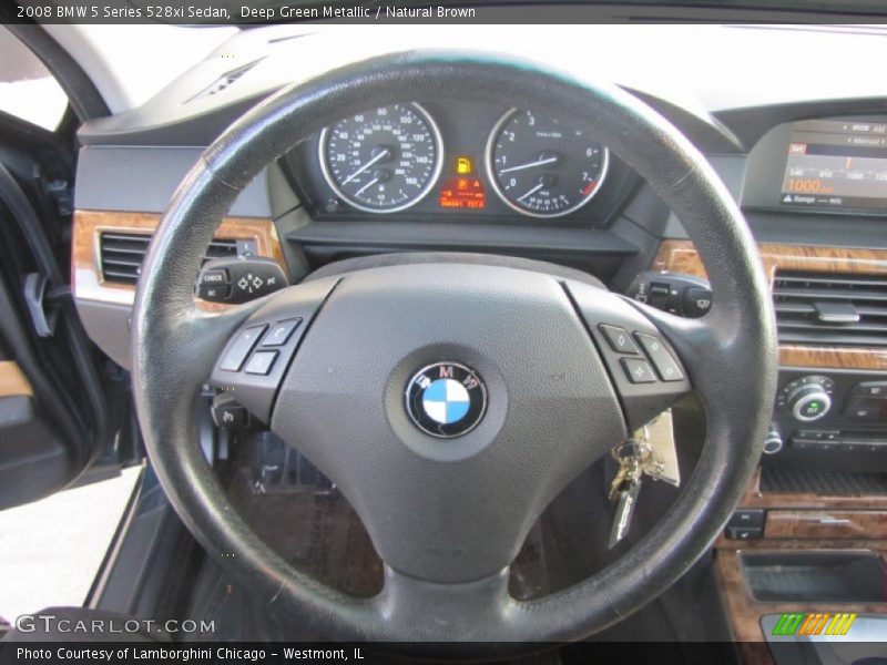 Deep Green Metallic / Natural Brown 2008 BMW 5 Series 528xi Sedan