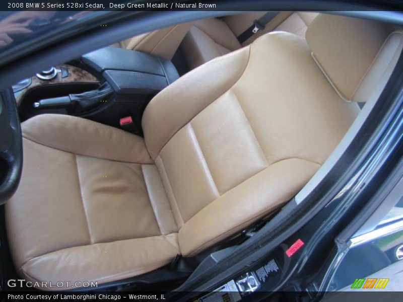 Deep Green Metallic / Natural Brown 2008 BMW 5 Series 528xi Sedan
