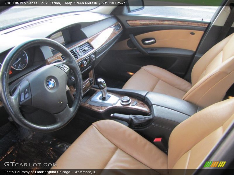 Deep Green Metallic / Natural Brown 2008 BMW 5 Series 528xi Sedan