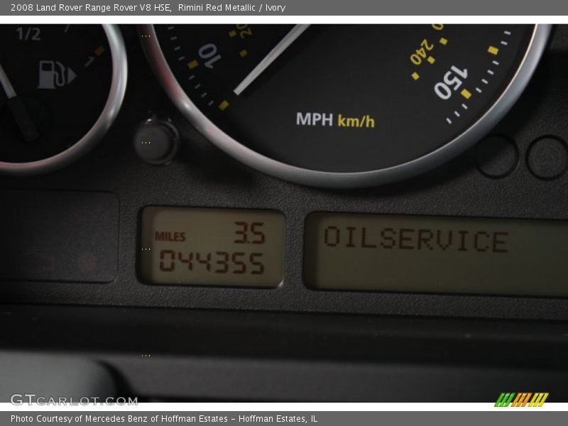 Rimini Red Metallic / Ivory 2008 Land Rover Range Rover V8 HSE