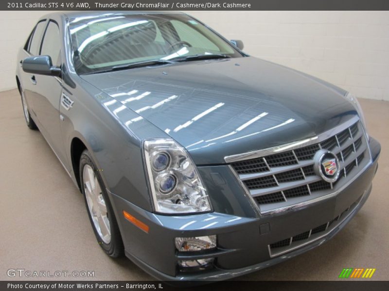 Thunder Gray ChromaFlair / Cashmere/Dark Cashmere 2011 Cadillac STS 4 V6 AWD