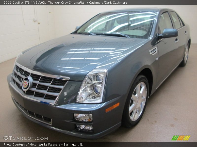 Thunder Gray ChromaFlair / Cashmere/Dark Cashmere 2011 Cadillac STS 4 V6 AWD