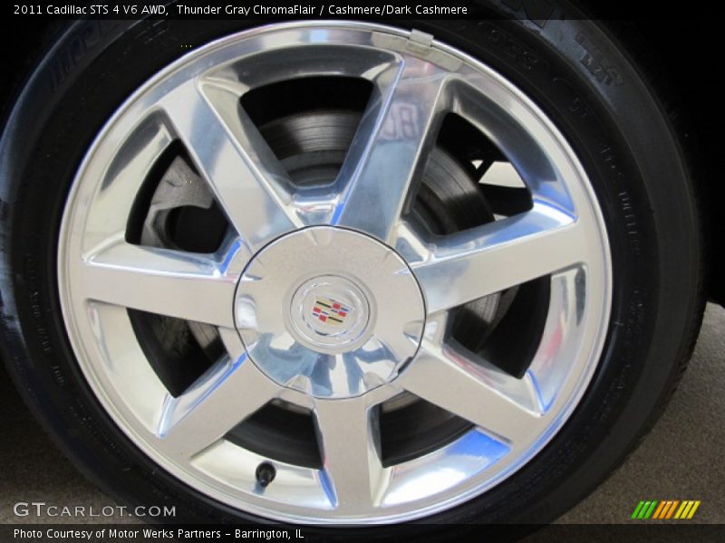 Thunder Gray ChromaFlair / Cashmere/Dark Cashmere 2011 Cadillac STS 4 V6 AWD