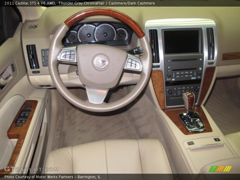 Thunder Gray ChromaFlair / Cashmere/Dark Cashmere 2011 Cadillac STS 4 V6 AWD