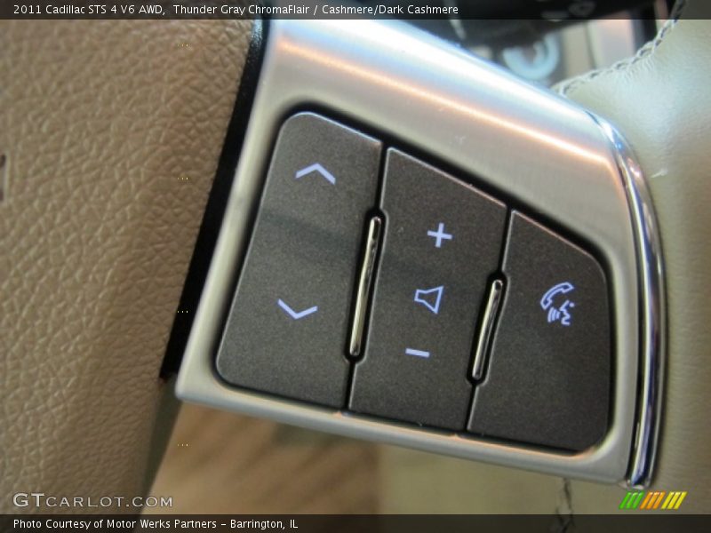 Thunder Gray ChromaFlair / Cashmere/Dark Cashmere 2011 Cadillac STS 4 V6 AWD