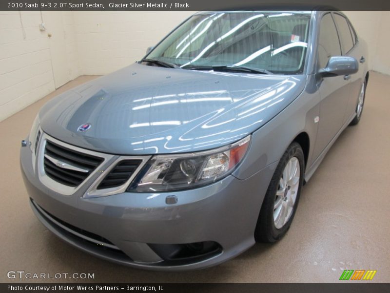 Glacier Silver Metallic / Black 2010 Saab 9-3 2.0T Sport Sedan