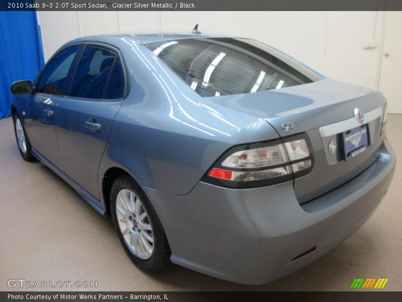 Glacier Silver Metallic / Black 2010 Saab 9-3 2.0T Sport Sedan