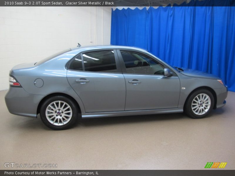 Glacier Silver Metallic / Black 2010 Saab 9-3 2.0T Sport Sedan