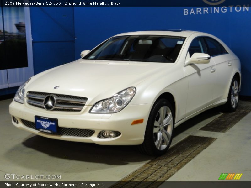 Diamond White Metallic / Black 2009 Mercedes-Benz CLS 550