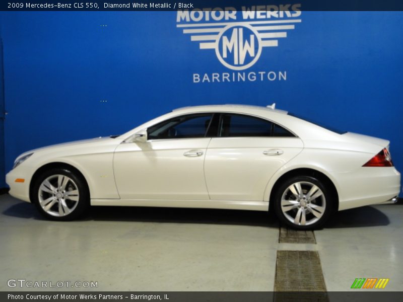 Diamond White Metallic / Black 2009 Mercedes-Benz CLS 550