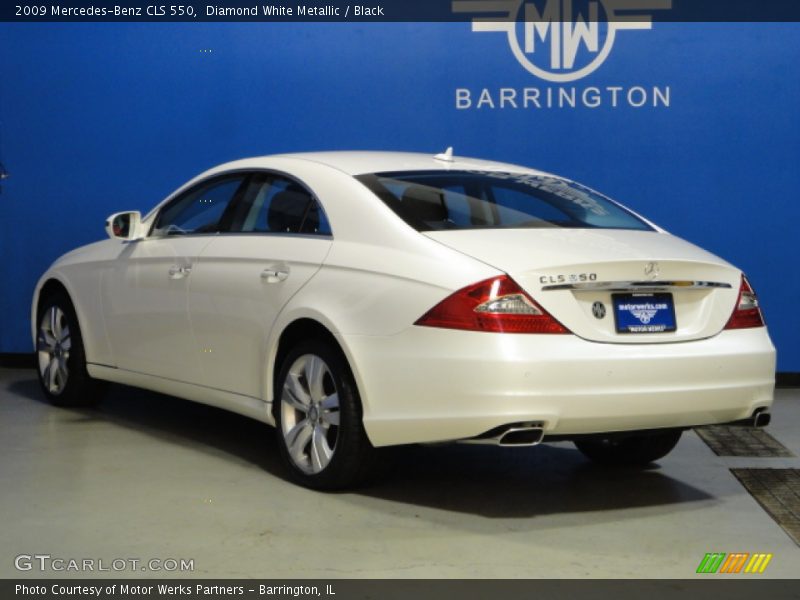Diamond White Metallic / Black 2009 Mercedes-Benz CLS 550