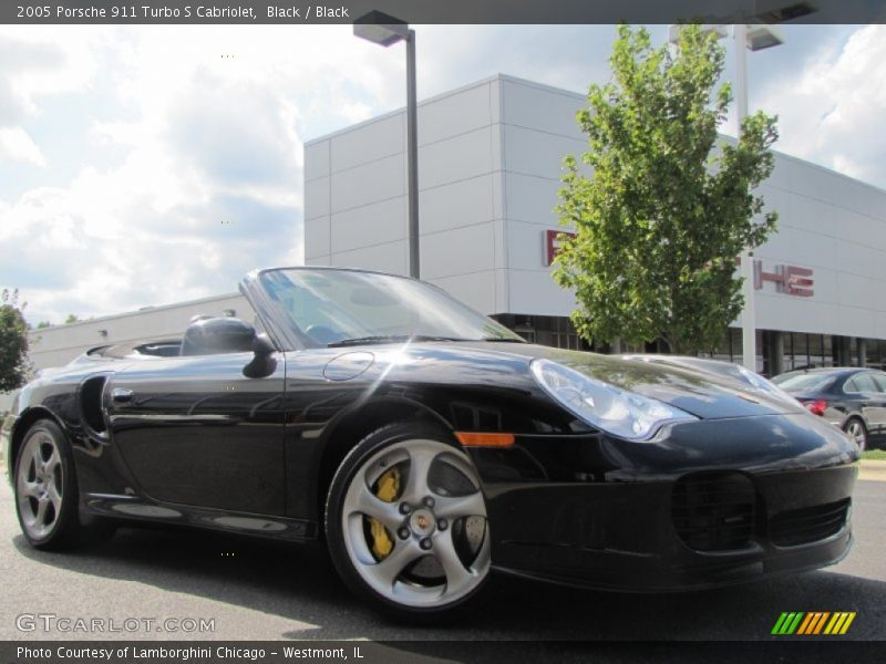 Black / Black 2005 Porsche 911 Turbo S Cabriolet