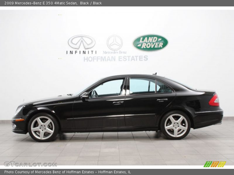 Black / Black 2009 Mercedes-Benz E 350 4Matic Sedan