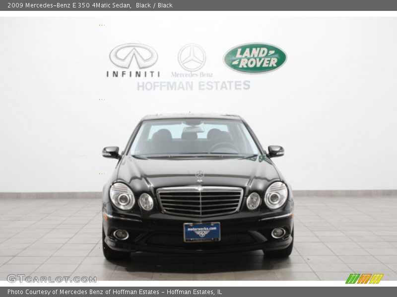 Black / Black 2009 Mercedes-Benz E 350 4Matic Sedan