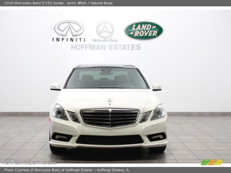 Arctic White / Natural Beige 2010 Mercedes-Benz E 550 Sedan