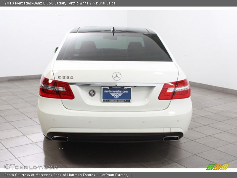 Arctic White / Natural Beige 2010 Mercedes-Benz E 550 Sedan