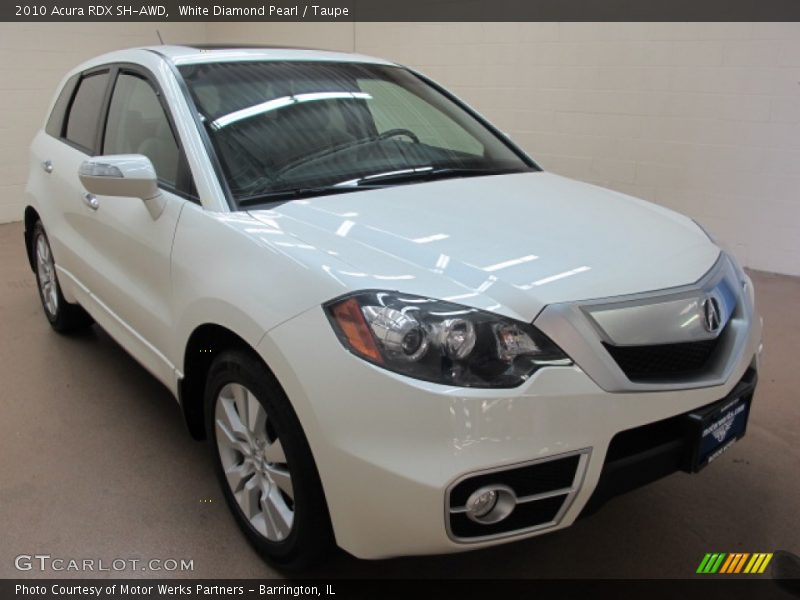 White Diamond Pearl / Taupe 2010 Acura RDX SH-AWD