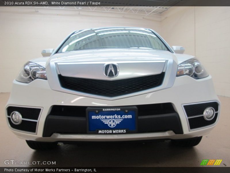 White Diamond Pearl / Taupe 2010 Acura RDX SH-AWD