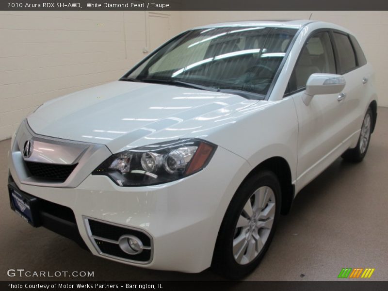 White Diamond Pearl / Taupe 2010 Acura RDX SH-AWD