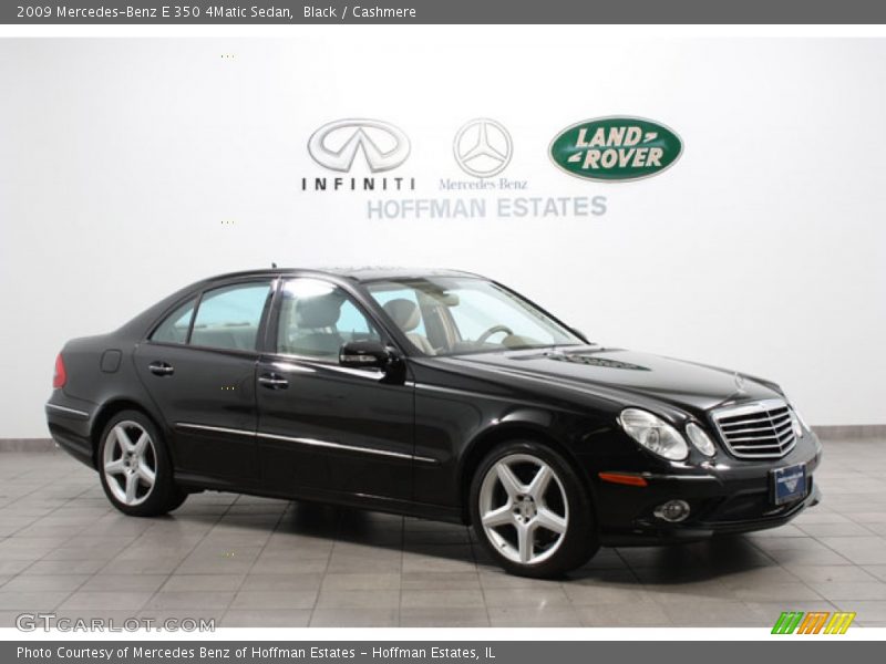 Black / Cashmere 2009 Mercedes-Benz E 350 4Matic Sedan