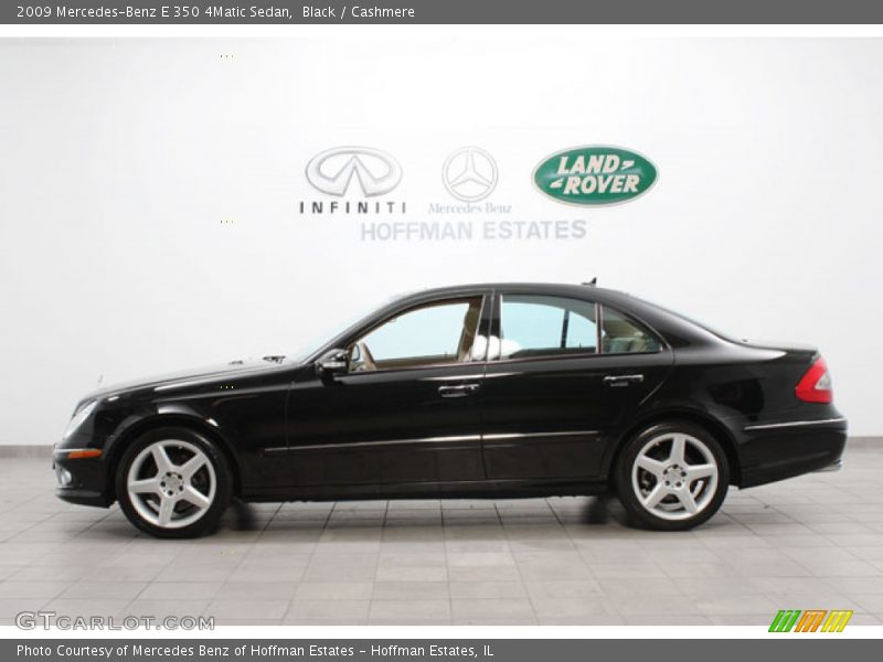 Black / Cashmere 2009 Mercedes-Benz E 350 4Matic Sedan