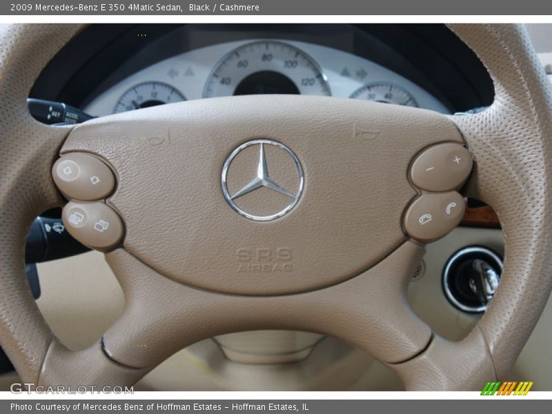 Black / Cashmere 2009 Mercedes-Benz E 350 4Matic Sedan