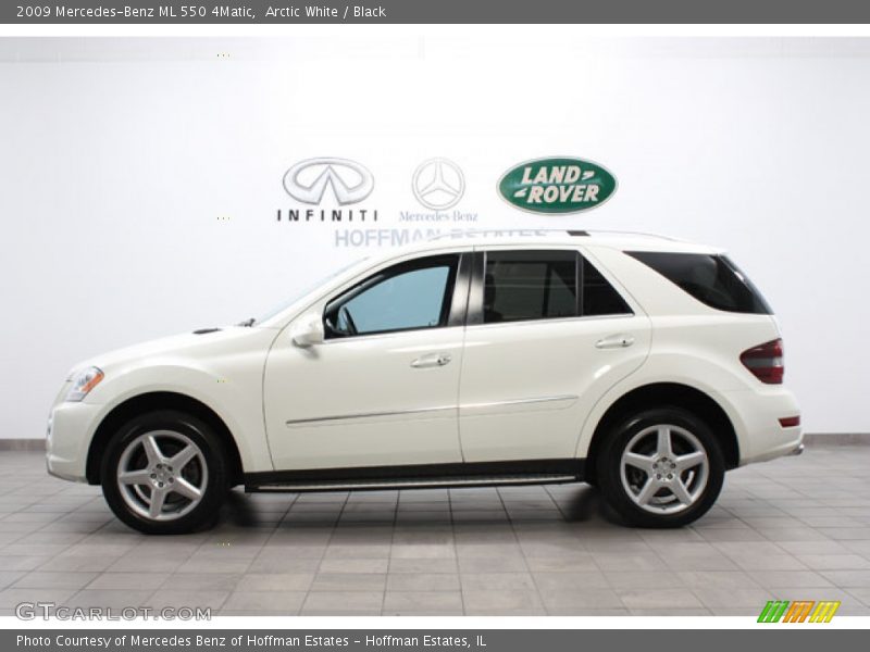 Arctic White / Black 2009 Mercedes-Benz ML 550 4Matic