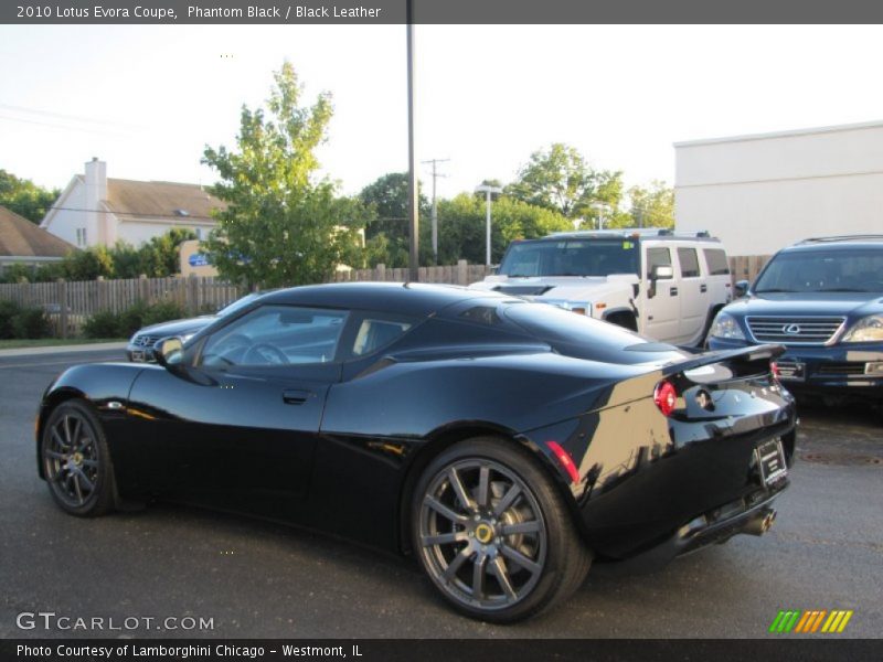 Phantom Black / Black Leather 2010 Lotus Evora Coupe