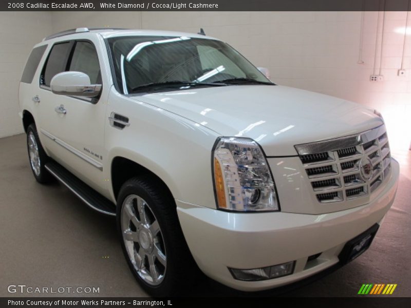 White Diamond / Cocoa/Light Cashmere 2008 Cadillac Escalade AWD