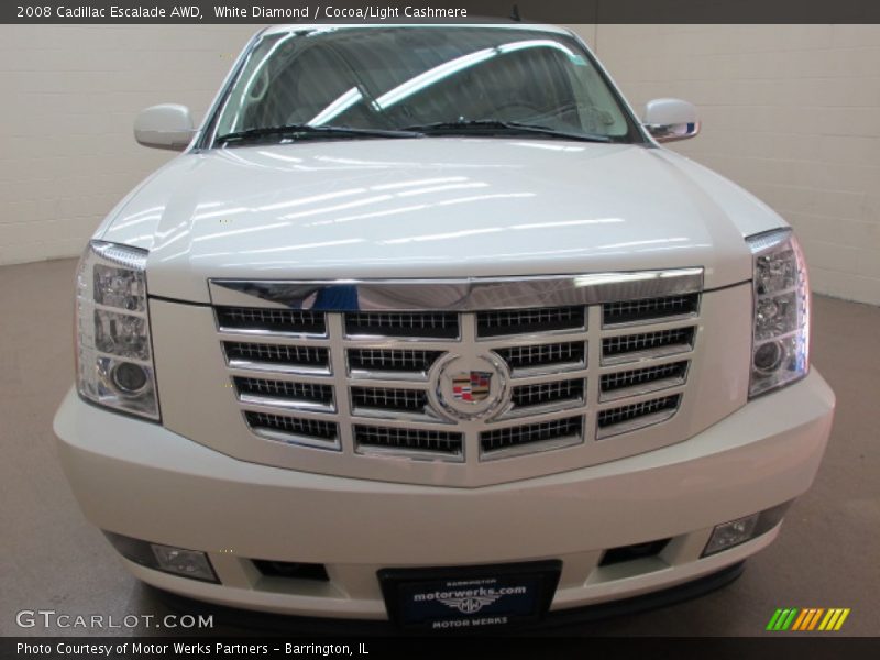White Diamond / Cocoa/Light Cashmere 2008 Cadillac Escalade AWD