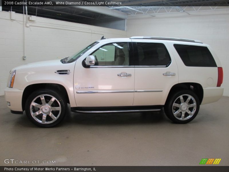 White Diamond / Cocoa/Light Cashmere 2008 Cadillac Escalade AWD